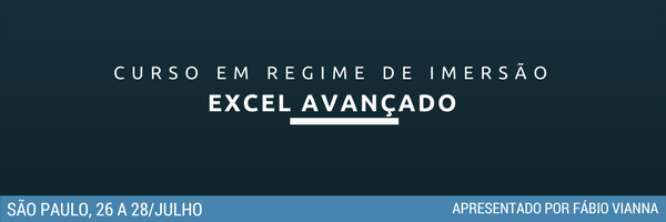 CURSO DE IMERSÃO EM EXCEL AVANÇADO